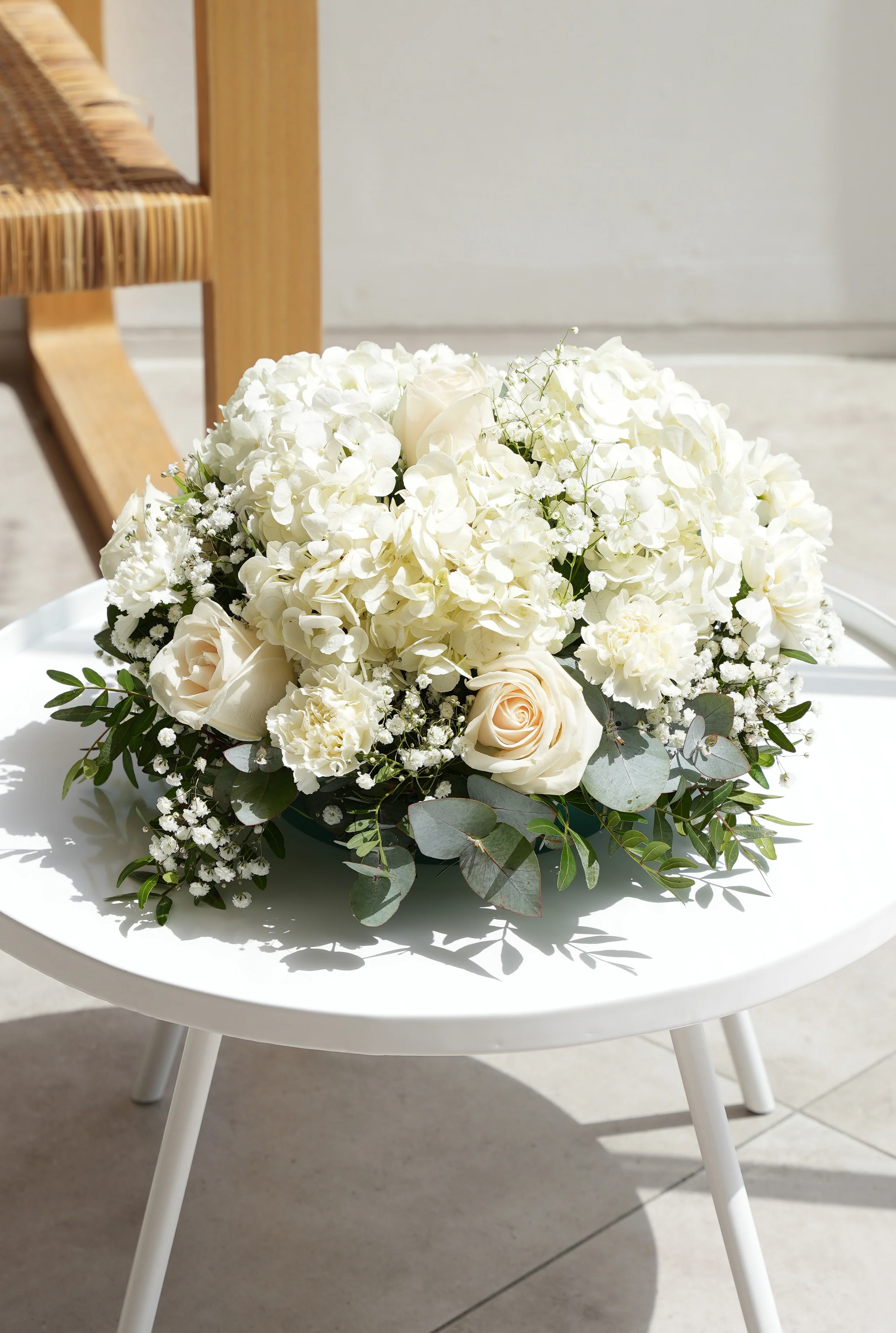 Perfect White Funeral Posy Pad - Image 13